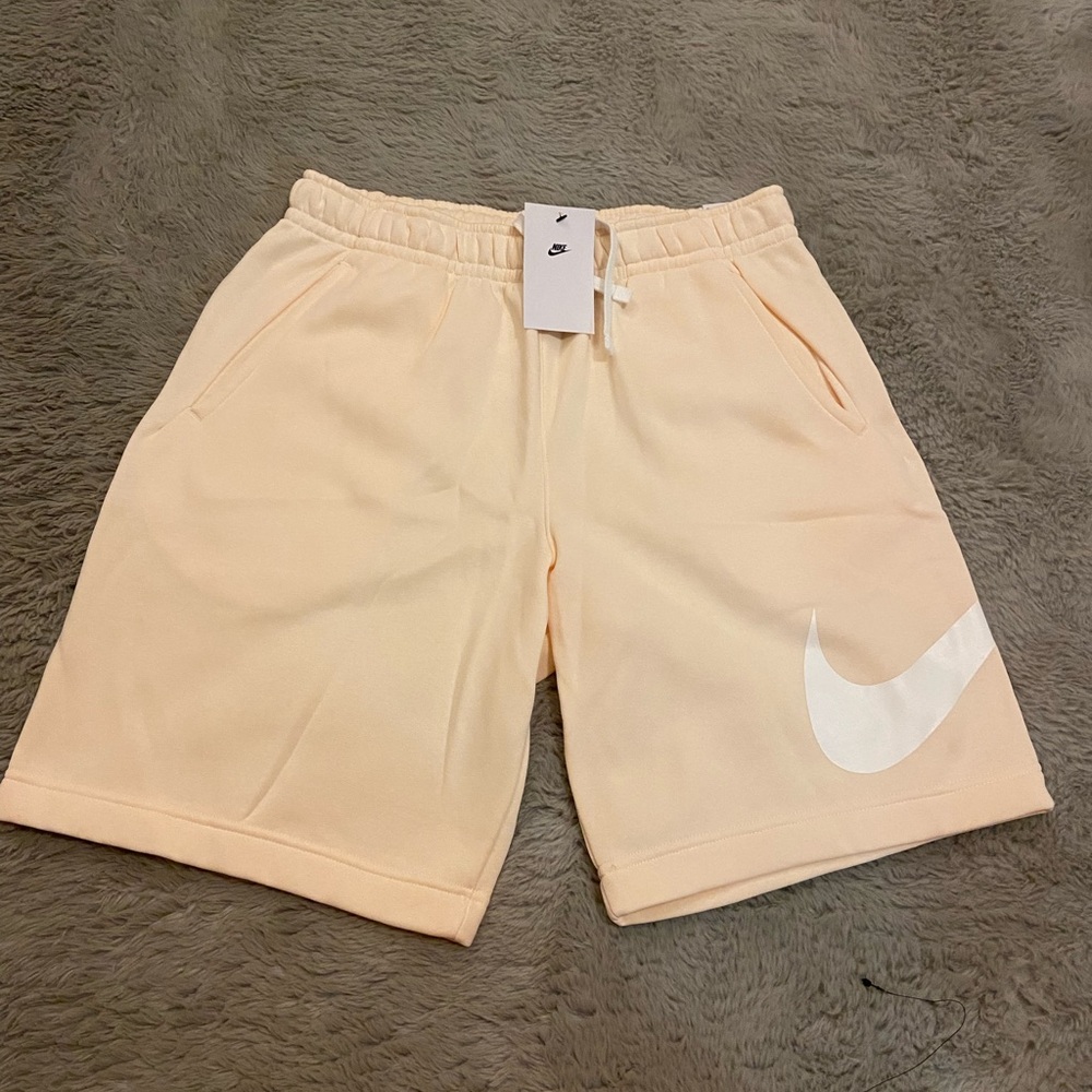 Nike Club Pink Shorts with White Logo